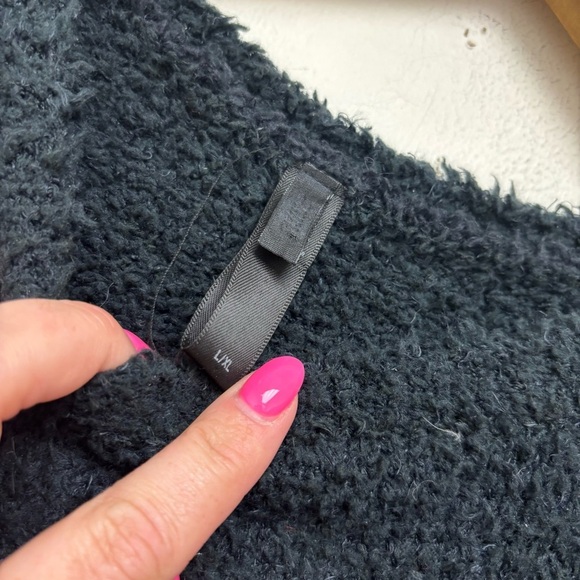 Skims Cozy Knit Unisex Pullover Onyx - Picture 9 of 11